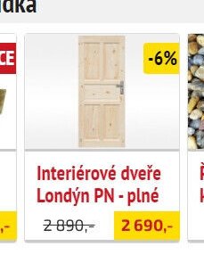 Interiérové dveře Londýn PN - plné - UNI HOBBY akcniletaky.com