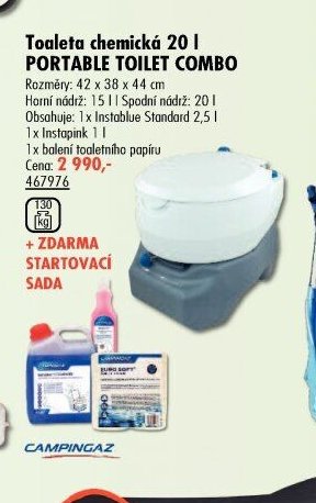 Toaleta chemická 20 l PORTABLE TOILET COMBO - UNI HOBBY akcniletaky.com