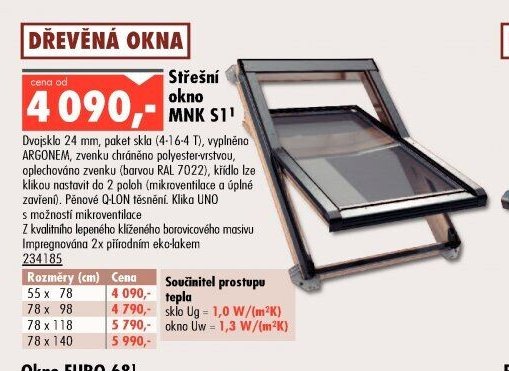 Střešní okno MNK S1 - UNI HOBBY akcniletaky.com