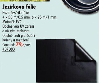 Jezírková fólie - UNI HOBBY akcniletaky.com