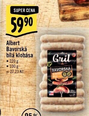 Bílá bavorská klobása Albert Gril