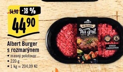 Burger s rozmarýnem Od řezníka na gril Albert