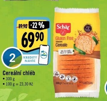 Chléb bez lepku cereální Schär