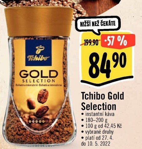 Instantní káva Tchibo Gold Selection