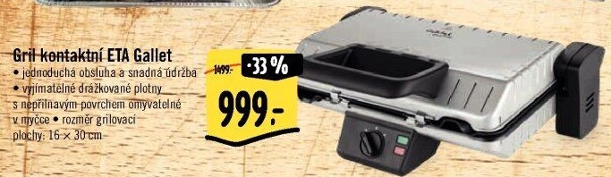 Kontaktní gril ETA Gallet