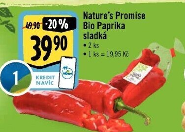 Paprika červená bio Nature'
