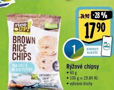 Rýžové chipsy Rice Up