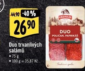 Salám Poličan+Paprikáš duo Krahulík