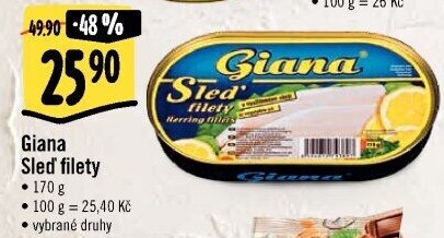 Sleď filety Giana