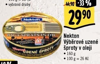 Šproty uzené v oleji výběrové Nekton
