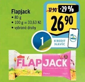 Tyčinka ovesná bez lepku Flapjack Wholebake