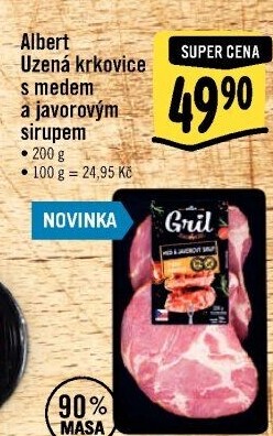 Uzená krkovice s medem a javorovým sirupem Albert Gril