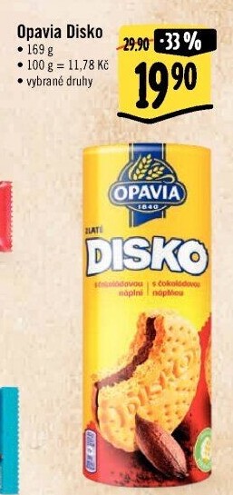 Zlaté sušenky Disko Opavia