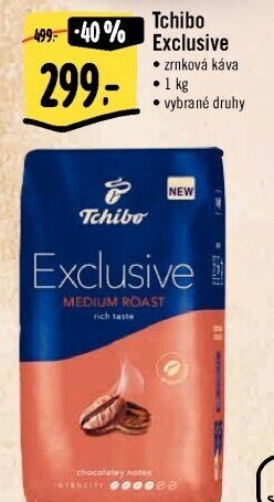 Zrnkové kávy Tchibo Exclusive