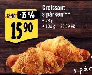 Croissant s párkem