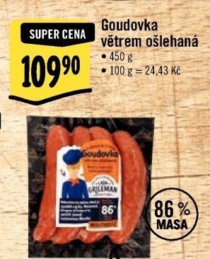 Klobása Goudovka větrem ošlehaná Láďa Grileman Kostelecké uzeniny