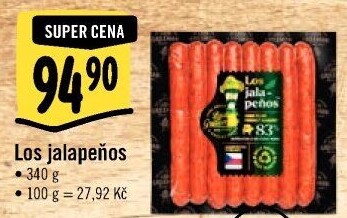 Klobásy na grilování Los Jalapeňos Kostelecké uzeniny