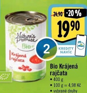 Rajčata krájená bio Nature'