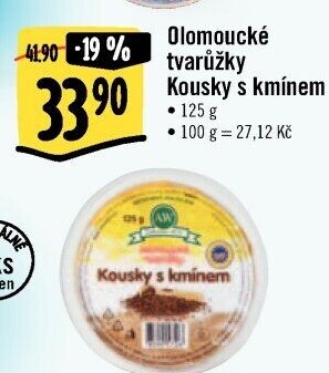 Sýr tvarůžky olomoucké kousky s kořením A.W.