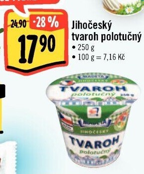 Tvaroh polotučný Jihočeský Madeta