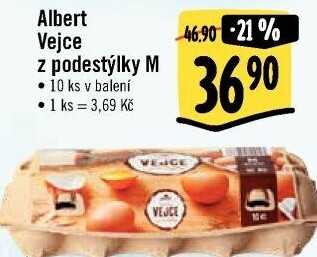 Vejce z podestýlky M Albert