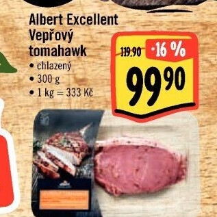 Vepřový steak tomahawk Albert Excellent
