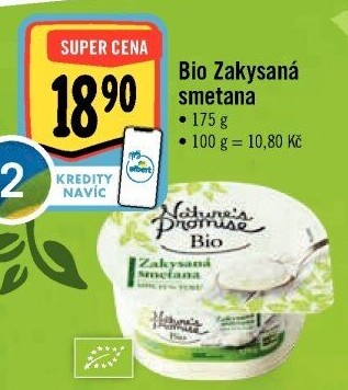 Zakysaná smetana bio Nature'