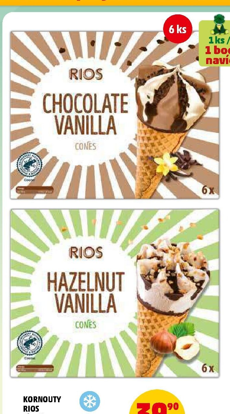 RIOS CHOCOLATE VANILLA CONES