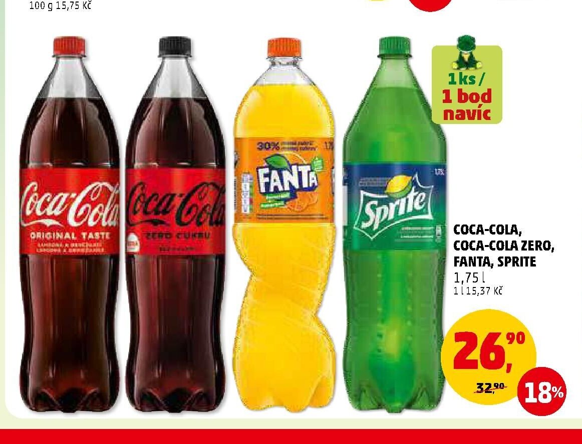 Coca-Cola, Coca-Cola Zero, Fanta, Sprite