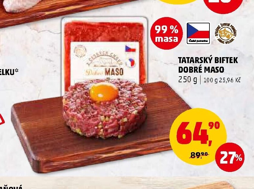 TATARSKÝ BIFTEK DOBRÉ MASO