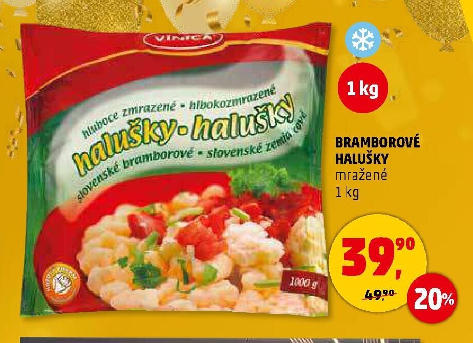 Bramborové halušky mražené 1 kg