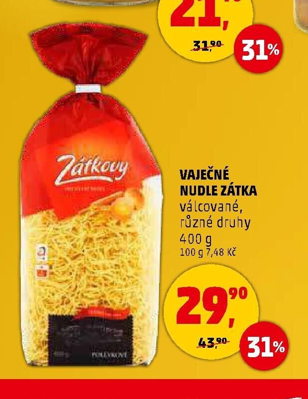 Vaječné nudle Zátka