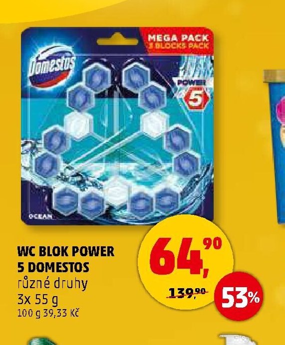 WC blok Power 5 Domestos