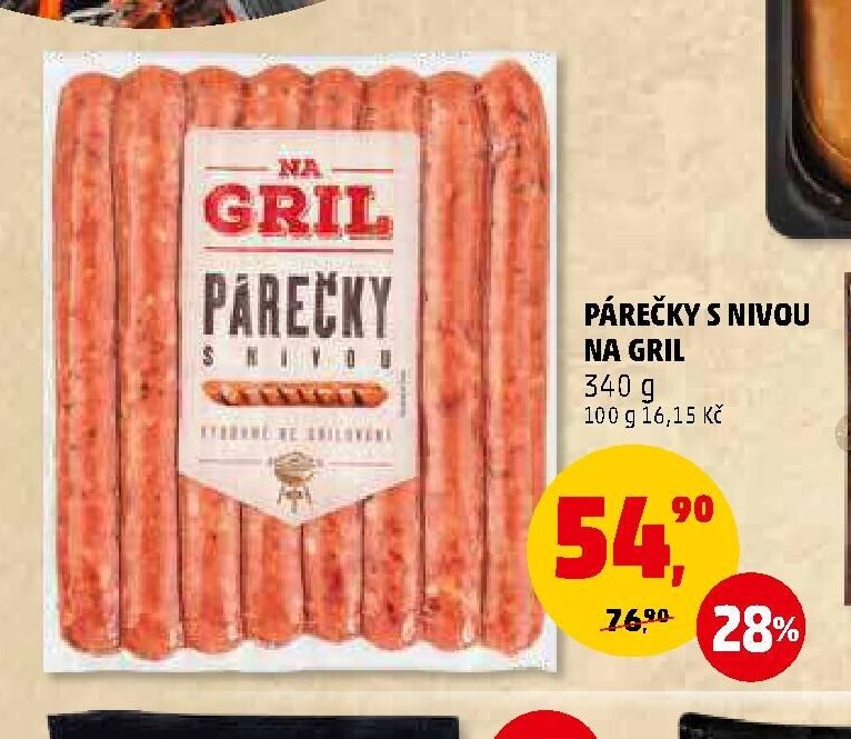 Párečky s nivou na gril