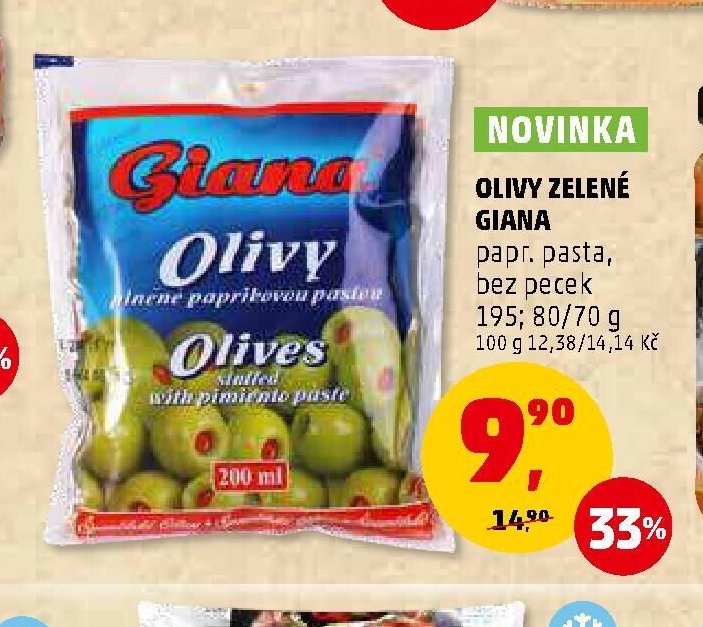 Olivy zelené Giana