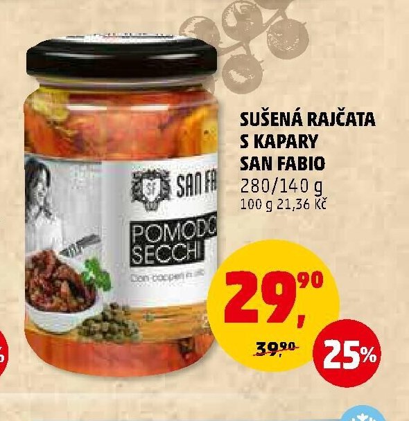 Sušená rajčata s kapary San Fabio