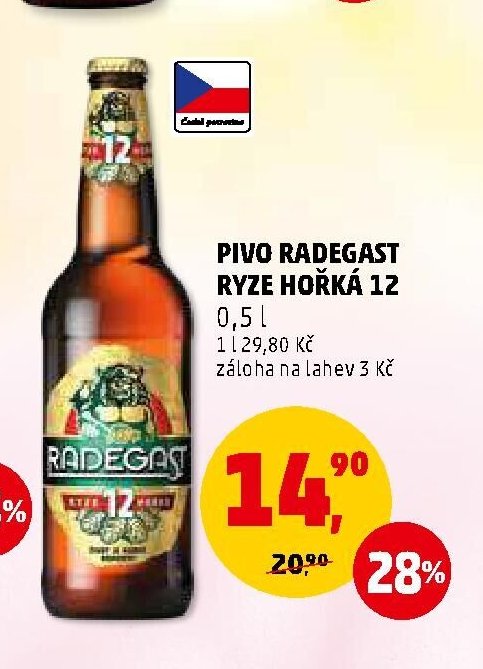 PIVO RADEGAST RYZE HOŘKÁ 12