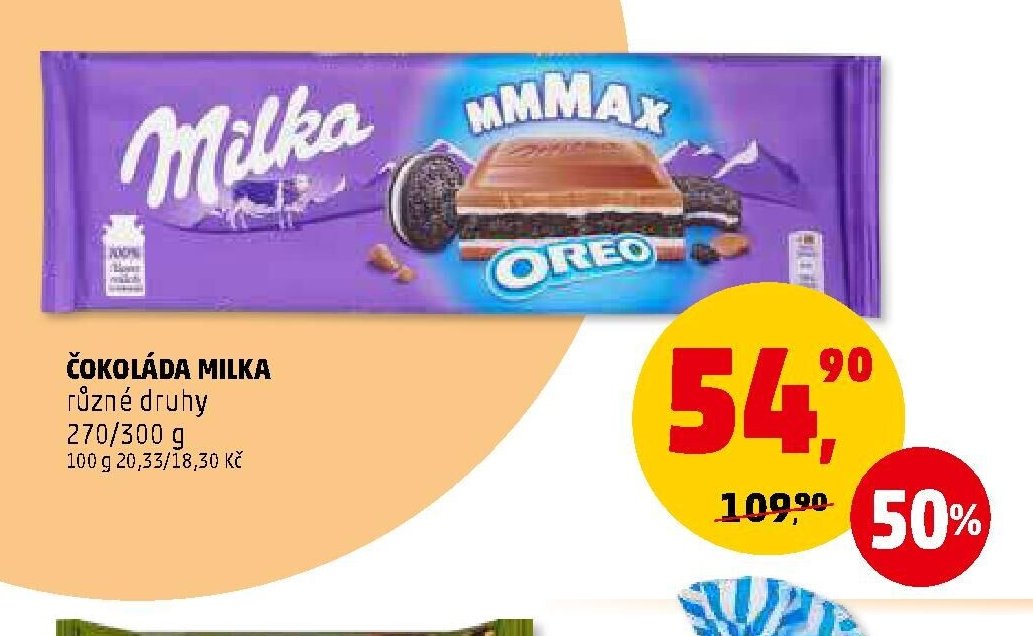 Čokoláda Milka různé druhy