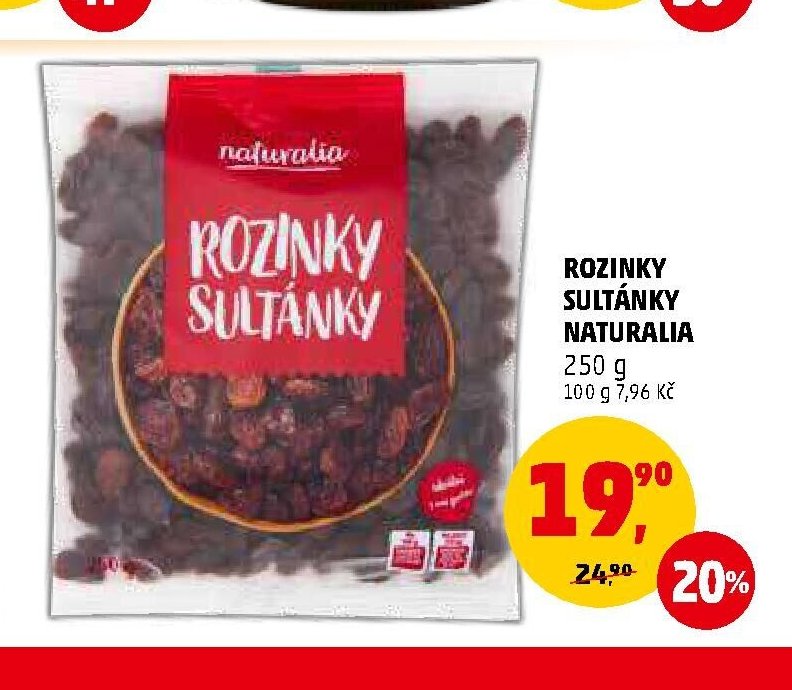Rozinky Sultánky Naturalia