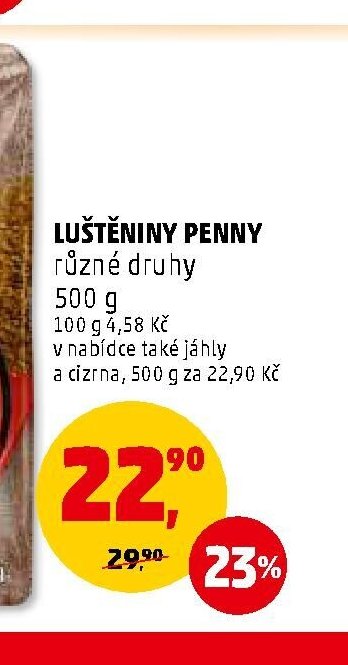 Luštěniny Penny různé druhy