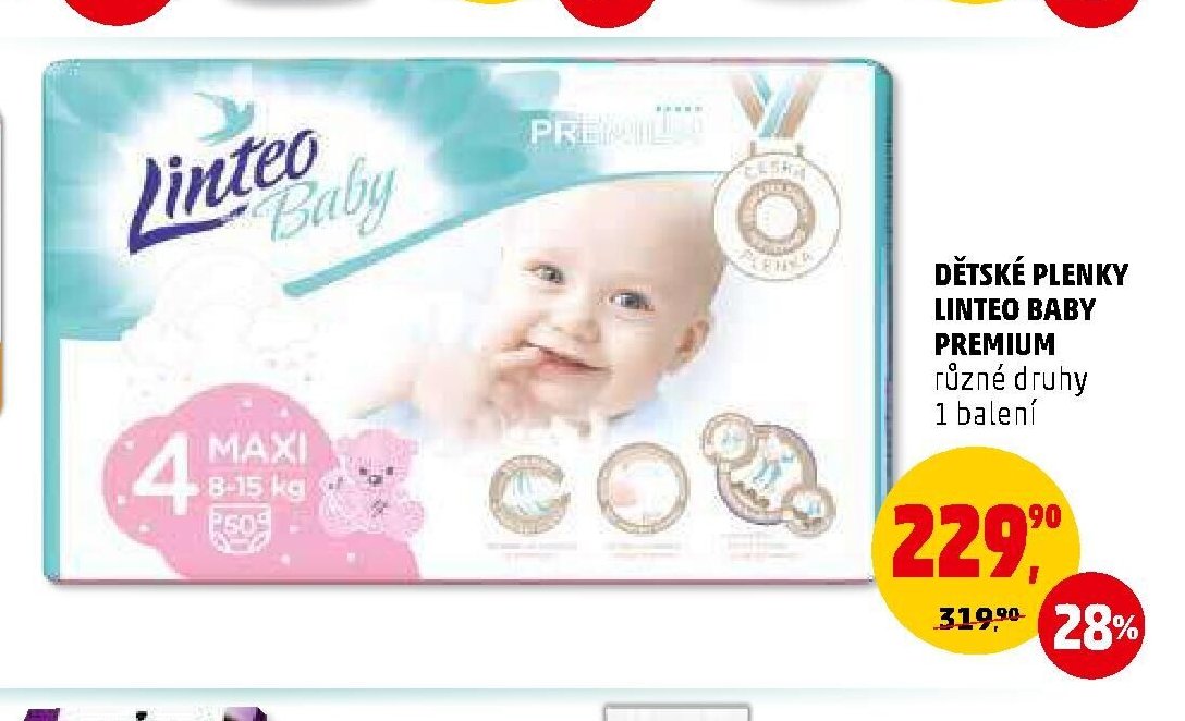 Dětské plenky Linteo Baby Premium