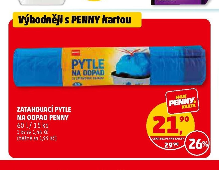 Zatahovací pytle na odpad Penny