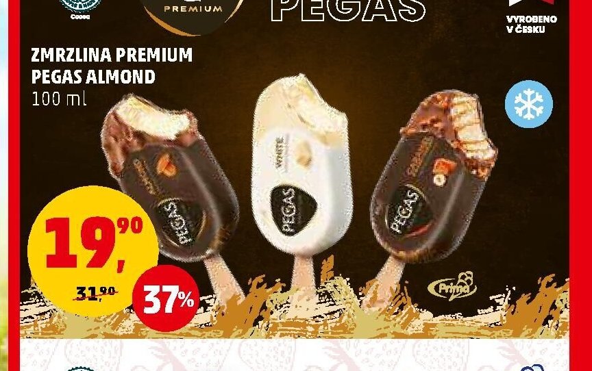 Zmrzlina Premium Pegas Almond