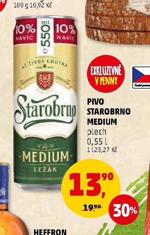 Pivo Starobrno Medium