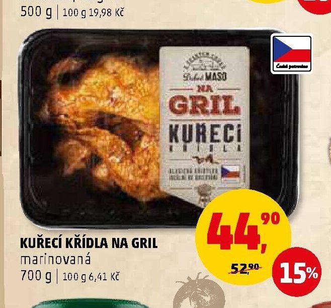 KUŘECÍ KŘÍDLA NA GRIL