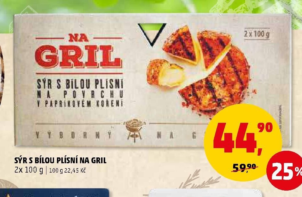 Sýr s bílou plísní na gril