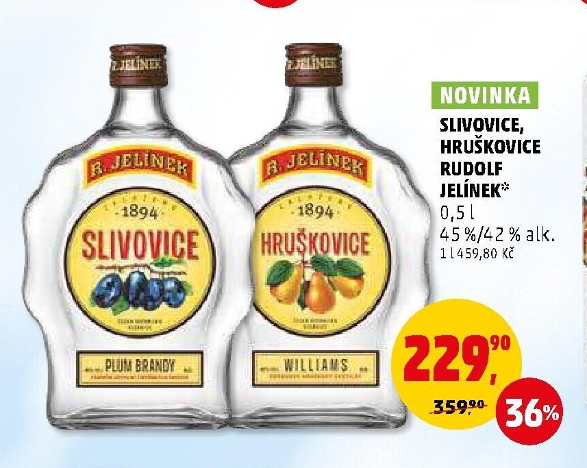Slivovice, Hruškovice Rudolf Jelínek 0,5 l