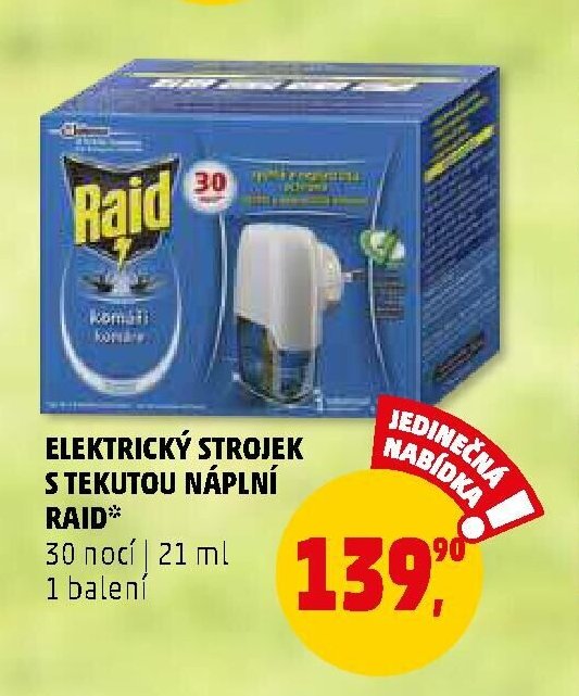 ELEKTRICKÝ STROJEK S TEKUTOU NÁPLNÍ RAID