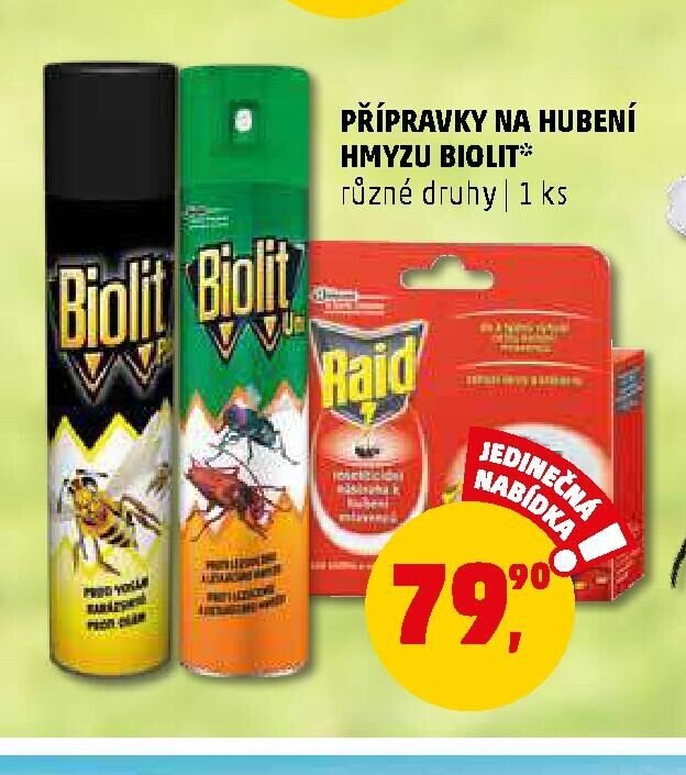 PŘÍPRAVKY NA HUBENÍ HMYZU BIOLIT