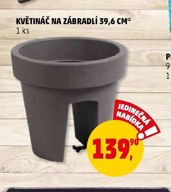 KVĚTINÁČ NA ZÁBRADLÍ 39,6 CM